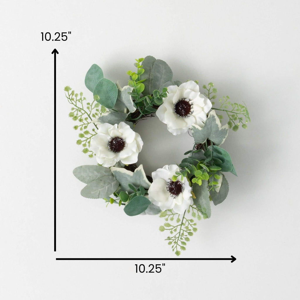 Anemone Silvery Mini Wreath   