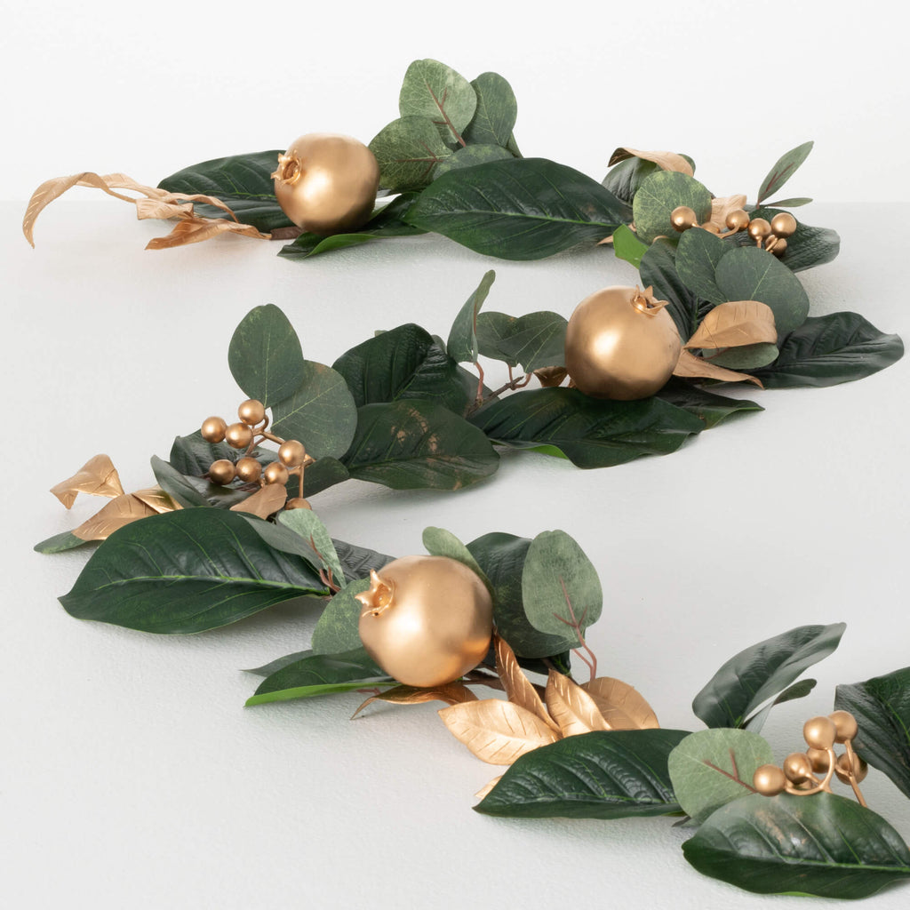 Gold Berry Leaf Garland       