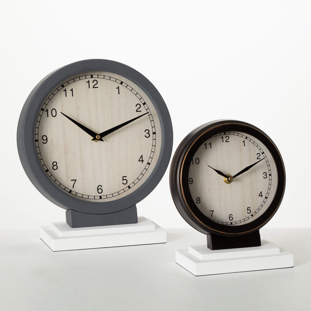 Retro Analog Desk Clock Set 2 