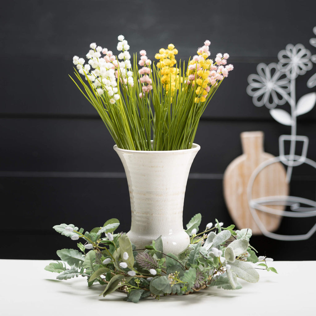 White Ceramic Farmhouse Urn   