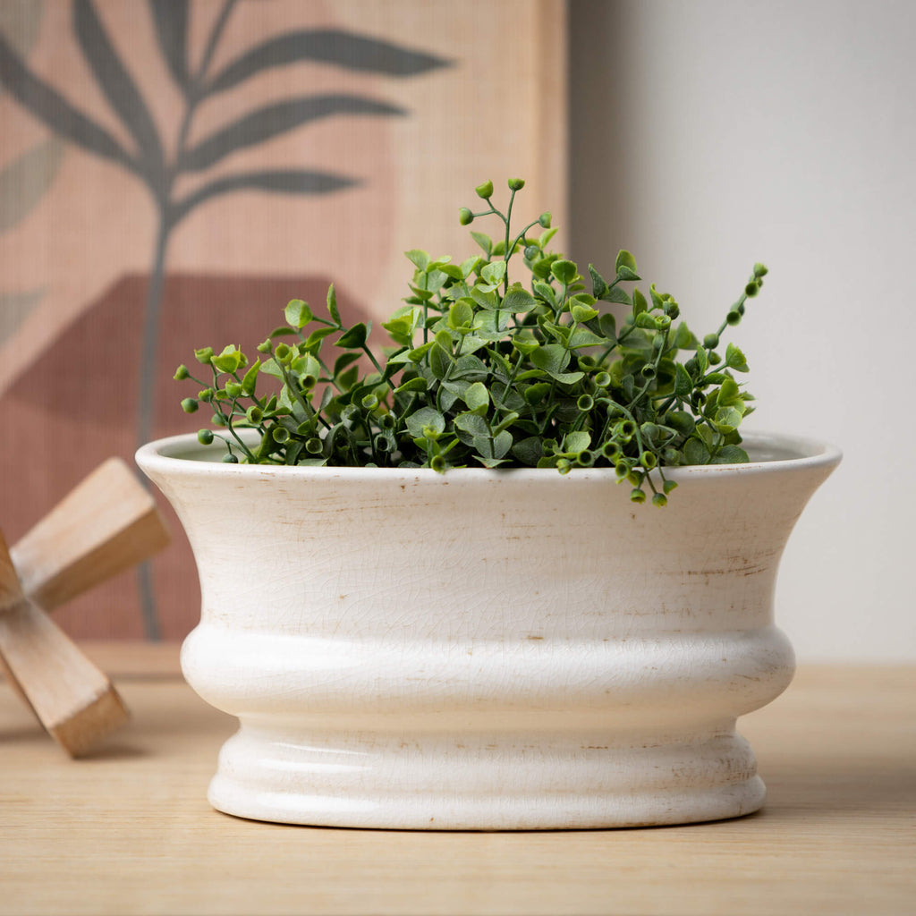 Ceramic Low Oval Planter      