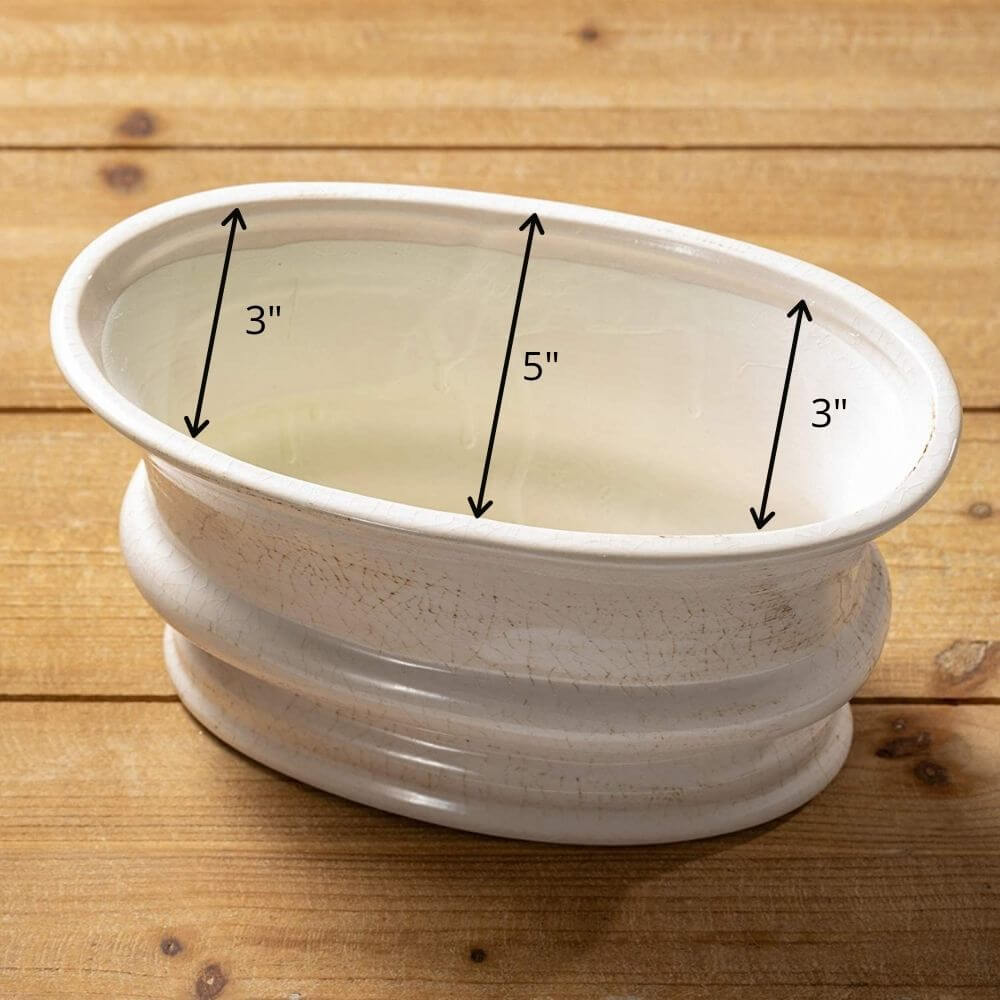 Ceramic Low Oval Planter      