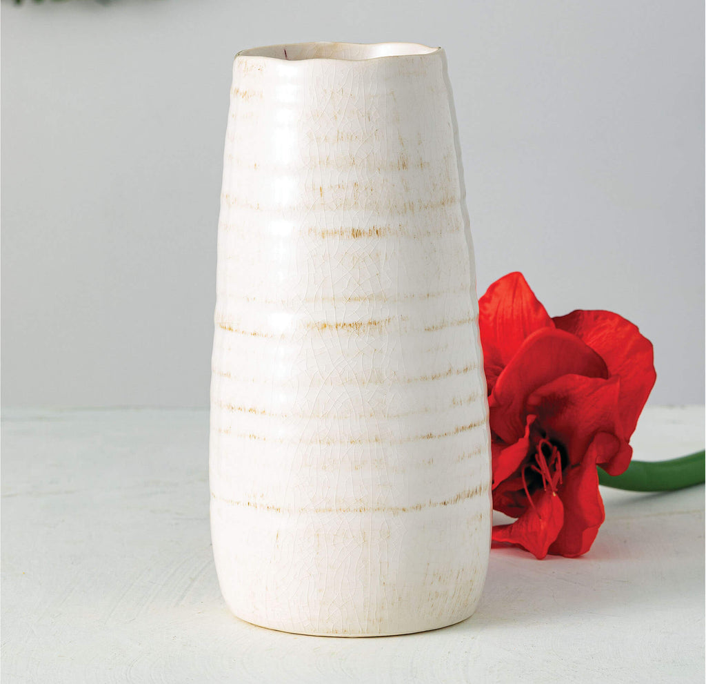 White Glossed Vase            