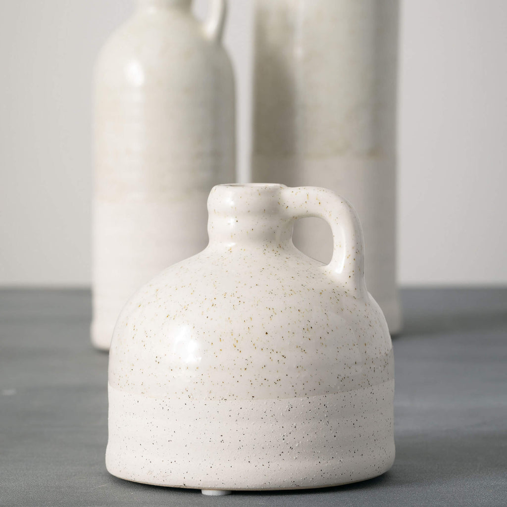 White Handled Bottle Vase Set3