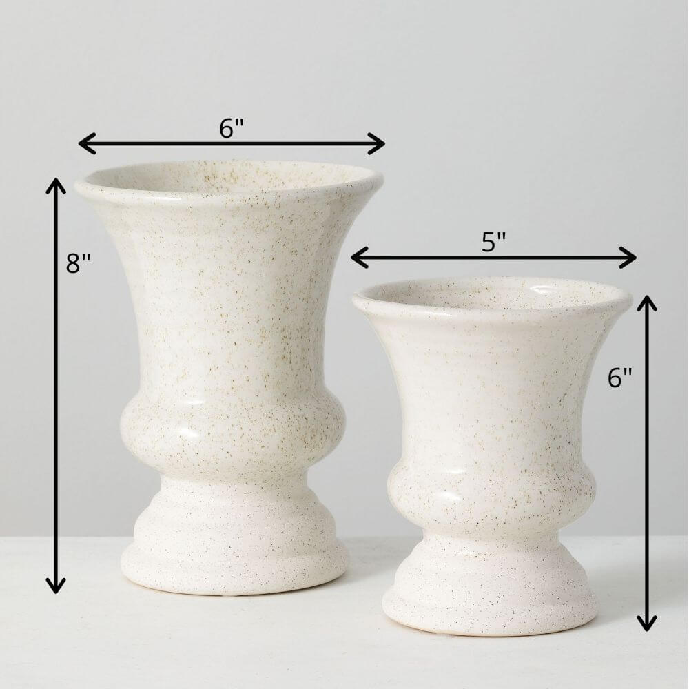 Speckled Goblet Vase Set Of 2 