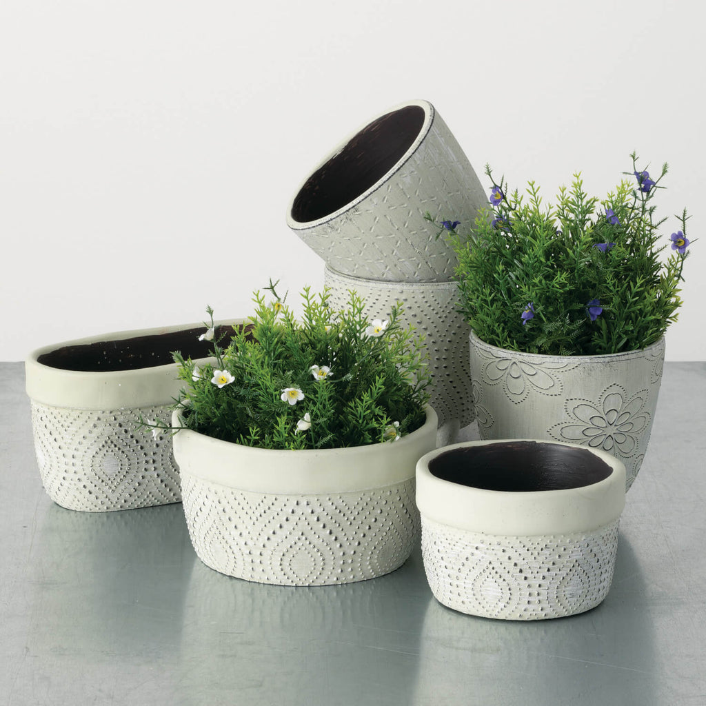 Decorative Ceramic Planter Set