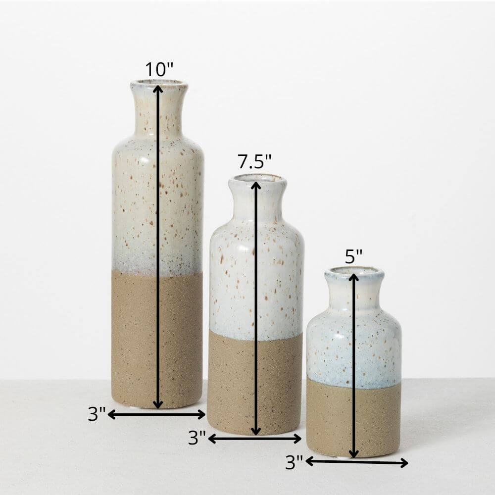 Two-Toned Bottle Vase Set Of 3