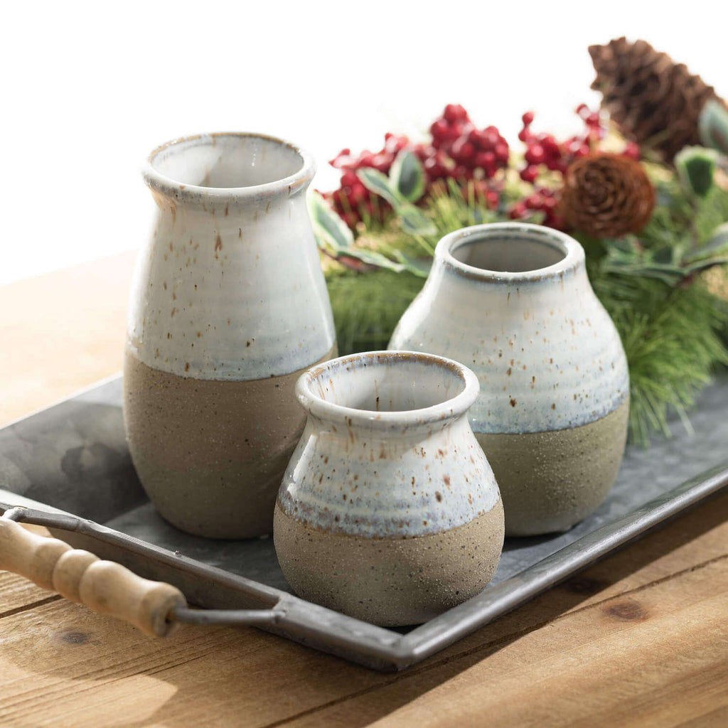 Two-Toned Vase Set Of 3       