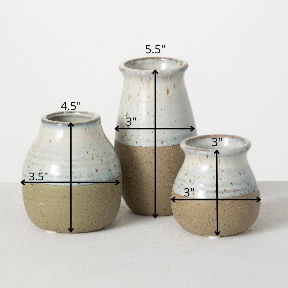 Two-Toned Vase Set Of 3       