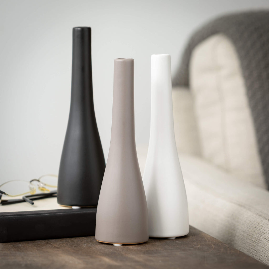 Neutral Slim Vase Set Of 3    