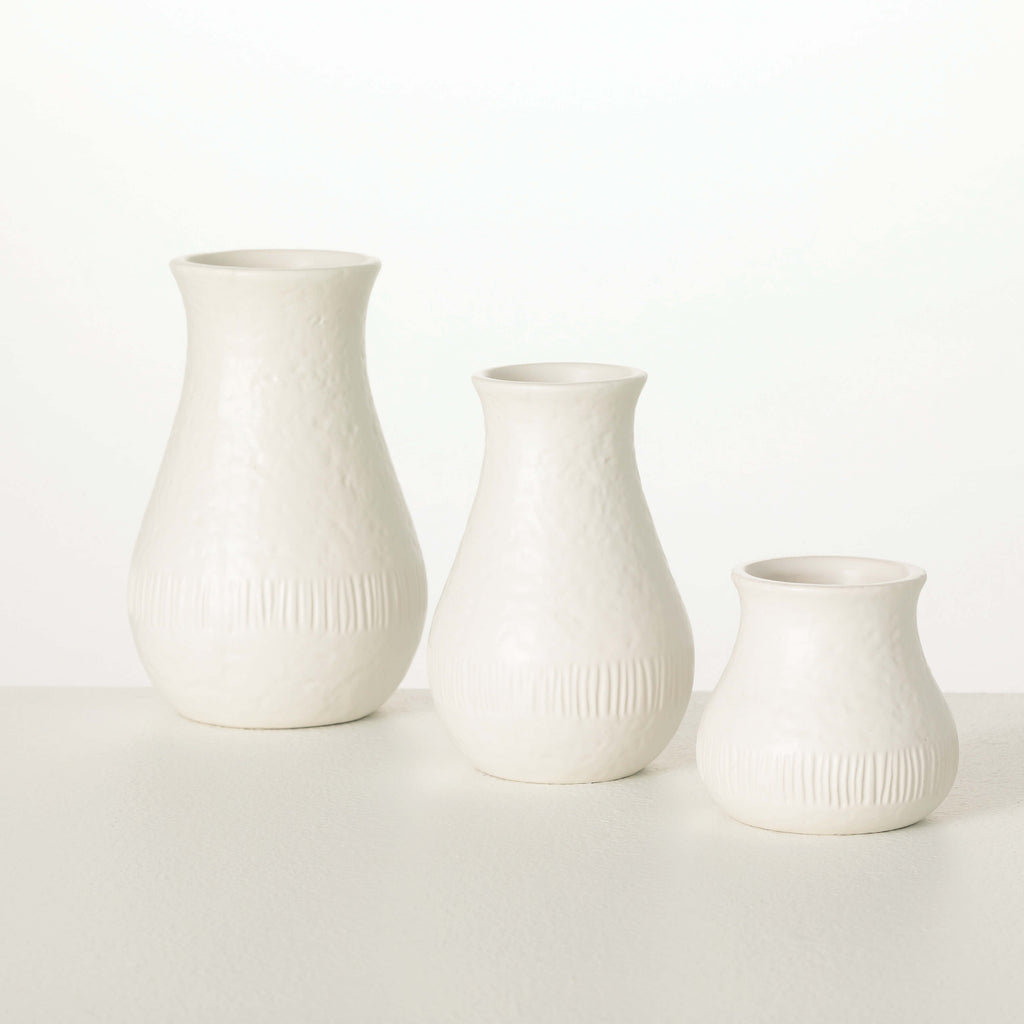 Chiffon Stone Vase Set Of 3   