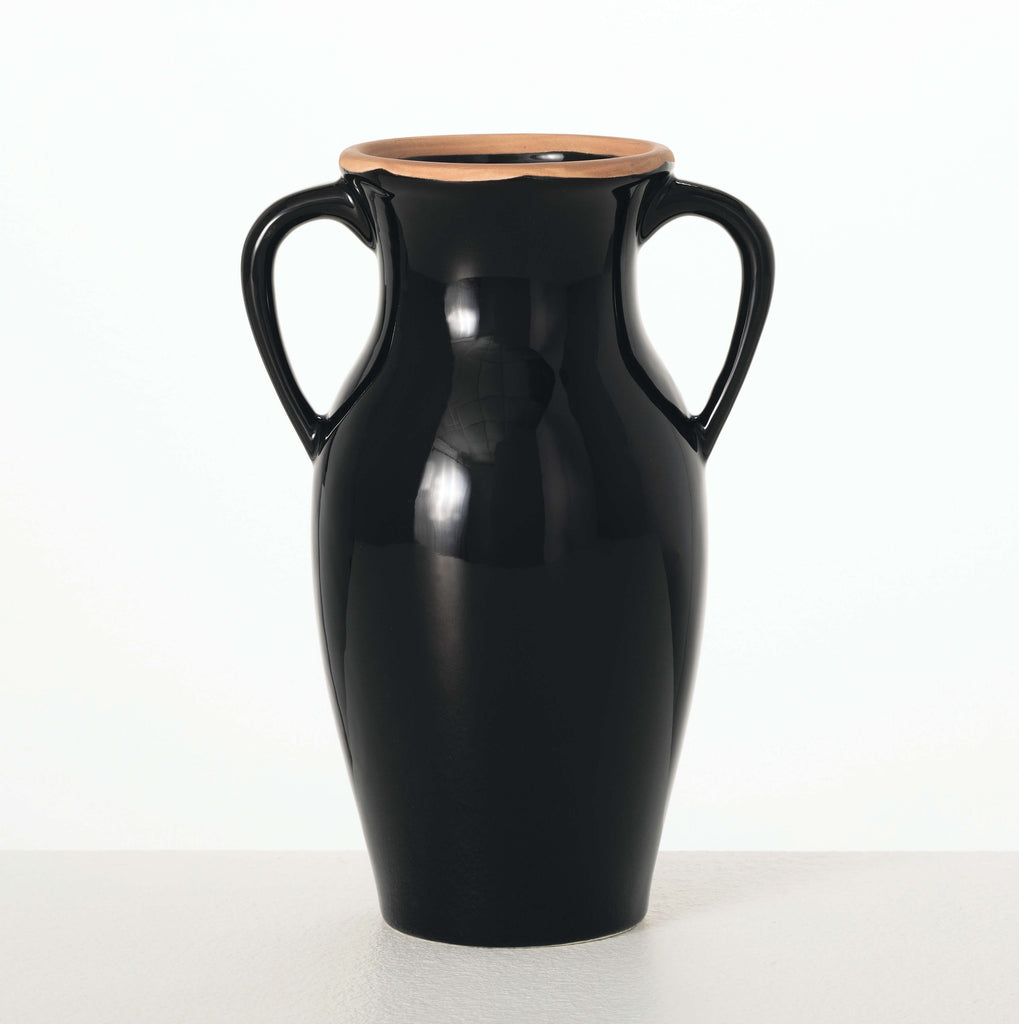 Natural Rimmed Onyx Urn Vase  