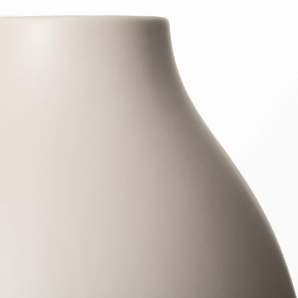 Matte Gray Teardrop Vase      