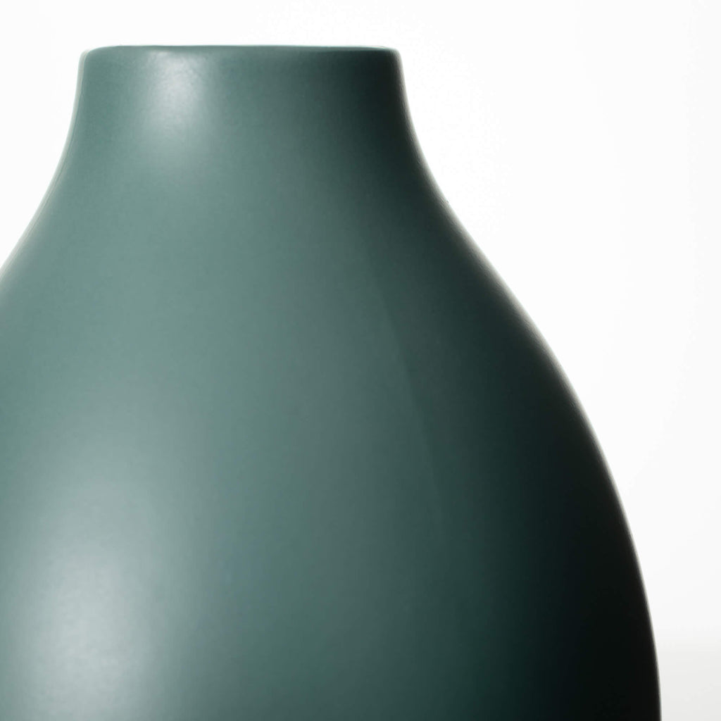 Matte Green Teardrop Vase     