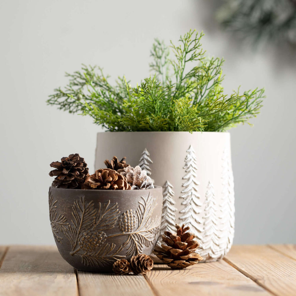 Cements Planters With Trees   