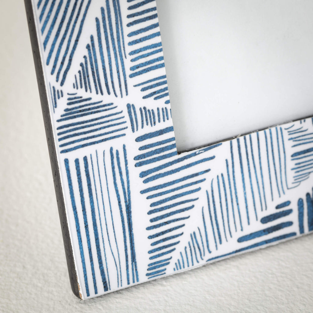 Blue Aztec Pattern 4X6 Frame  