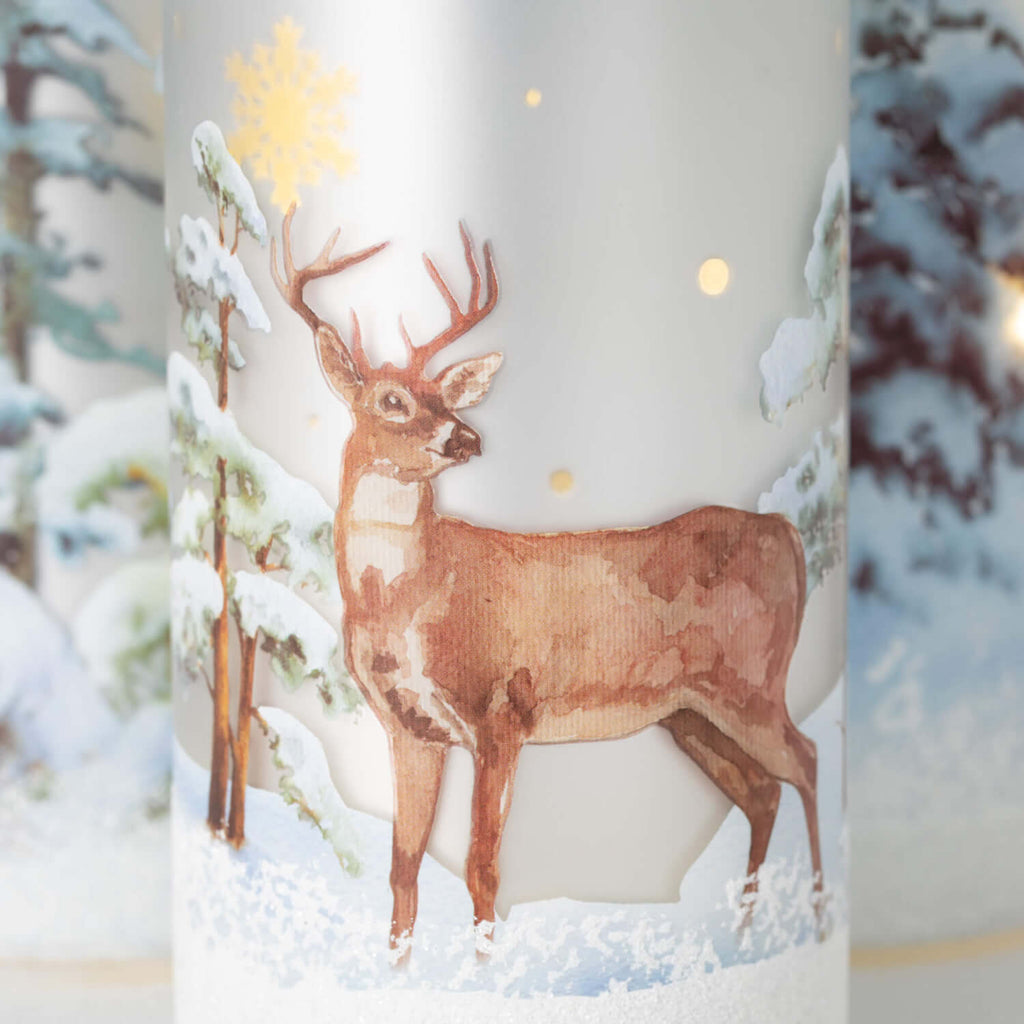 Led Winter Scene Cylinder Trio