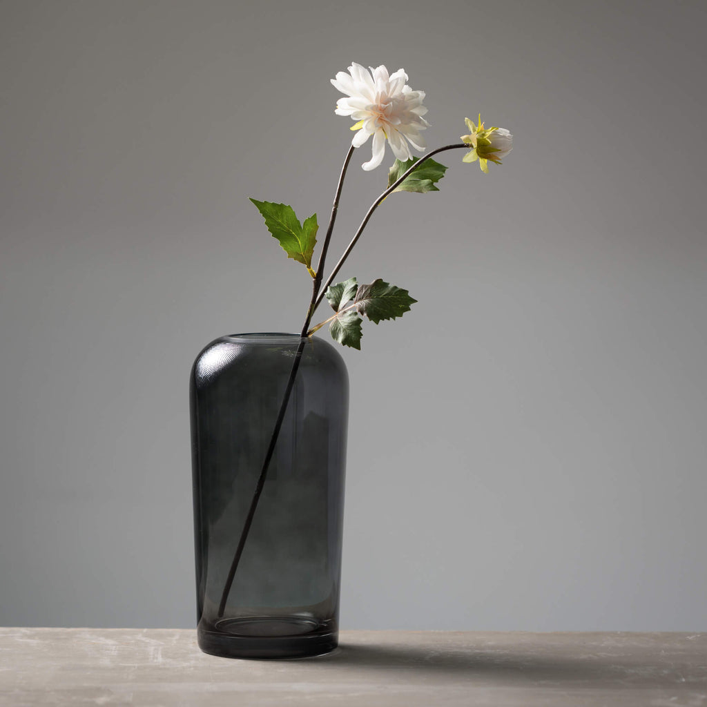 Tall Smoky Glass Vase         