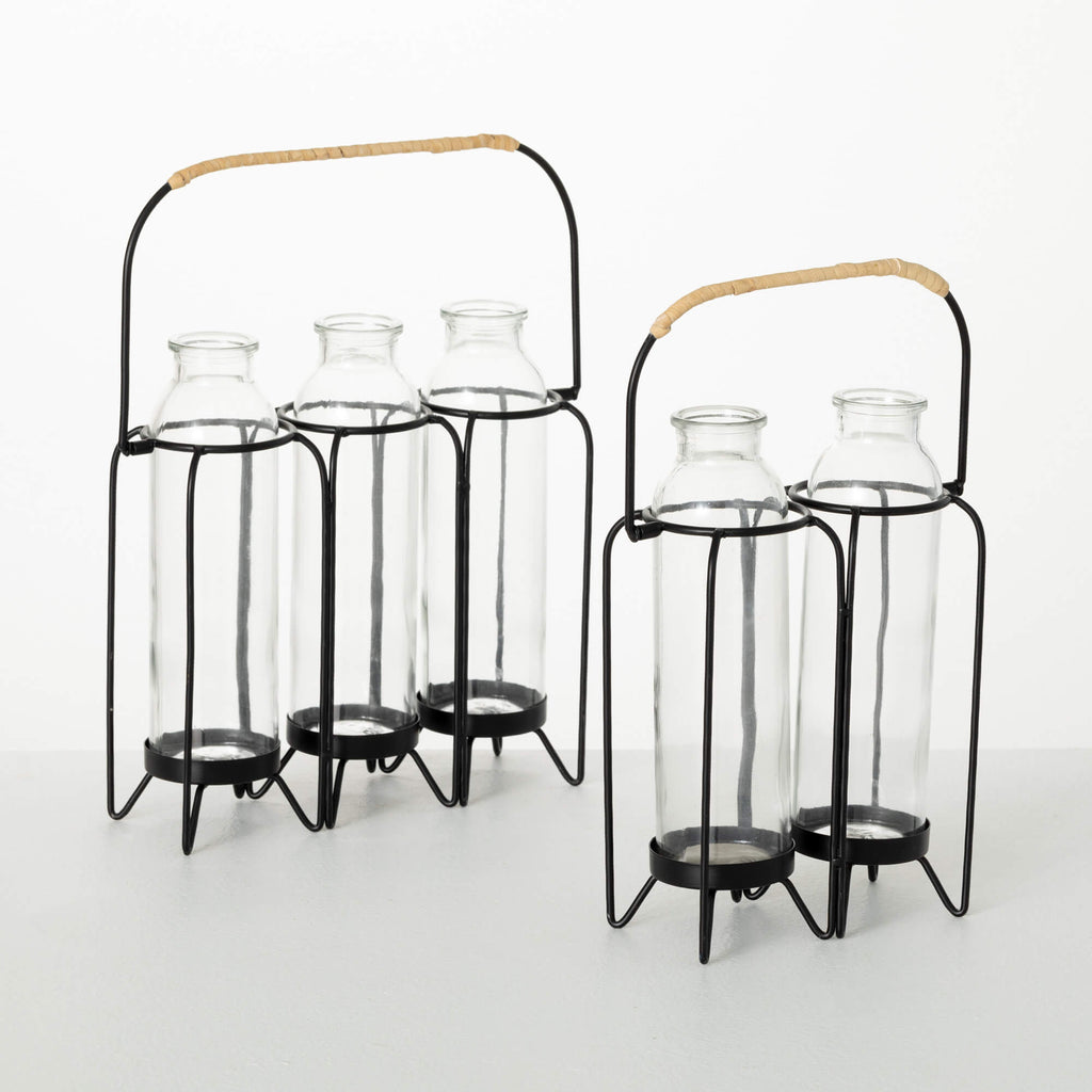 Modern & Metal Bottle Vase Set