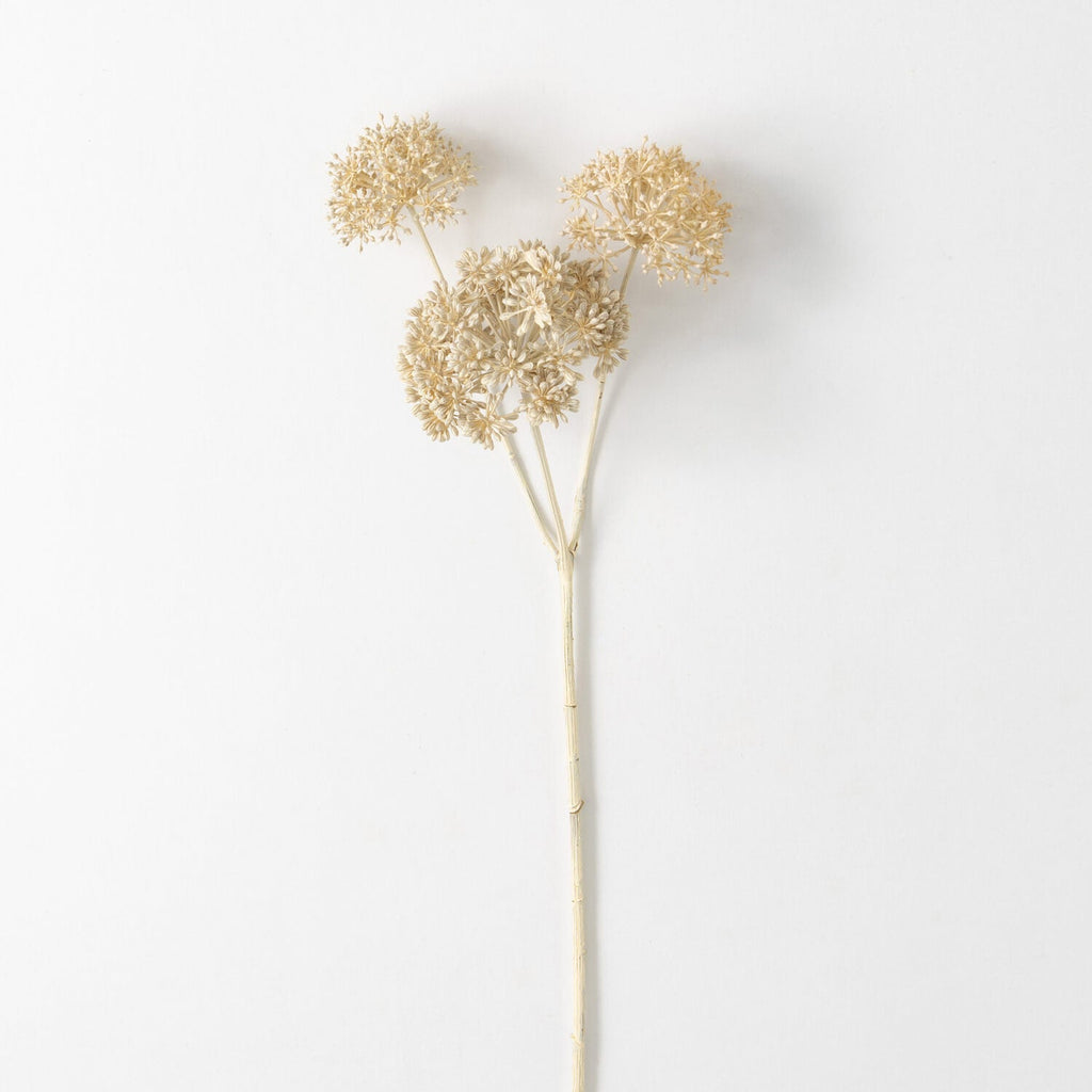 Faux Dried Cream Seedpod Spray