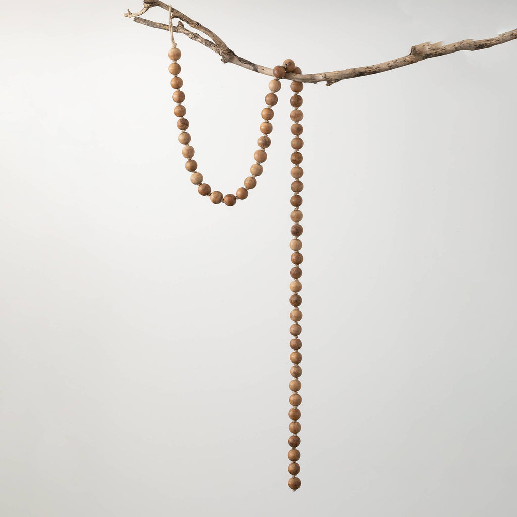 Brown Wood Beaded Garland     