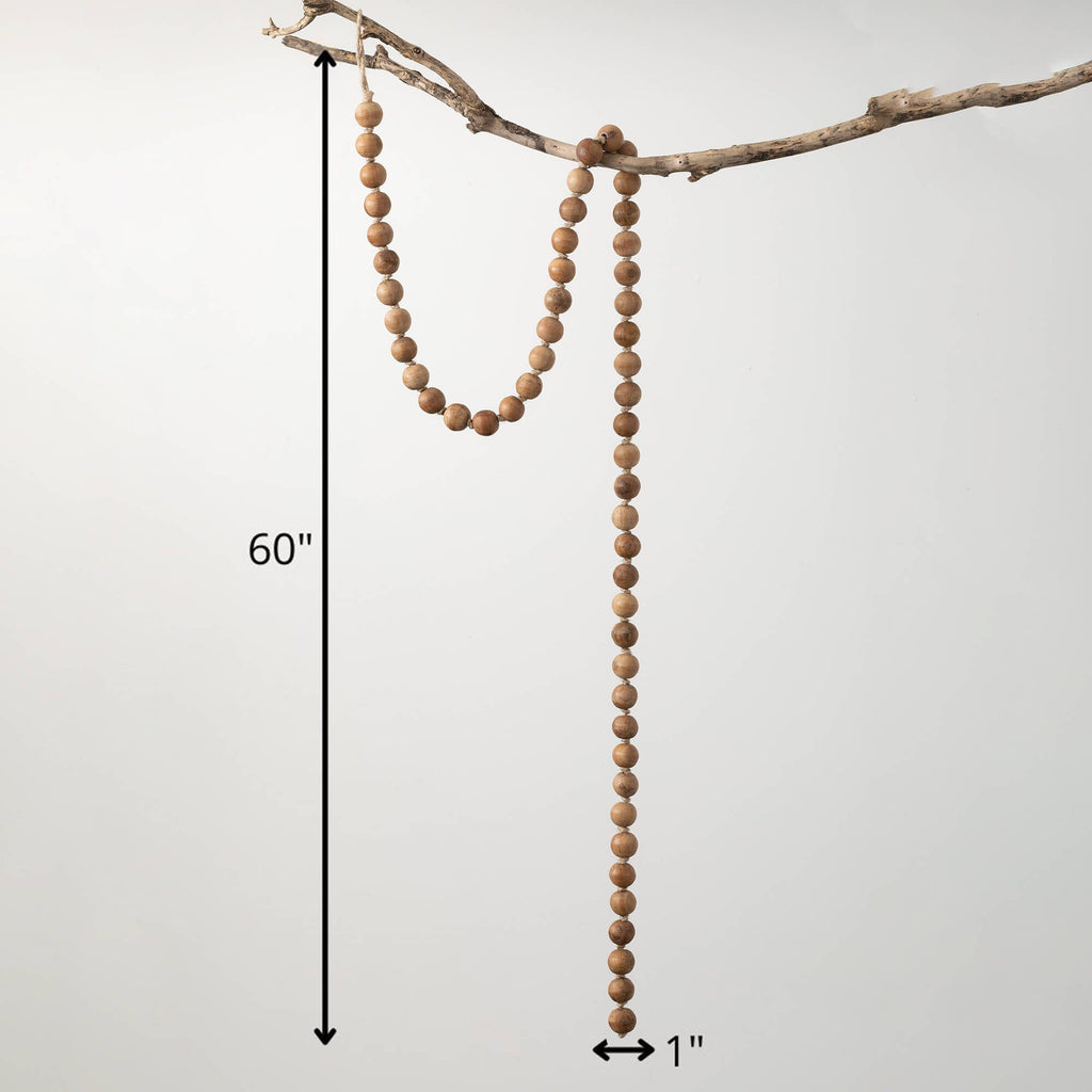 Brown Wood Beaded Garland     