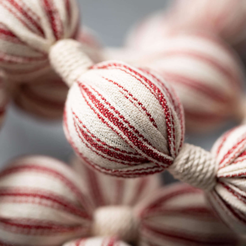 Red Ticking Ball Garland      