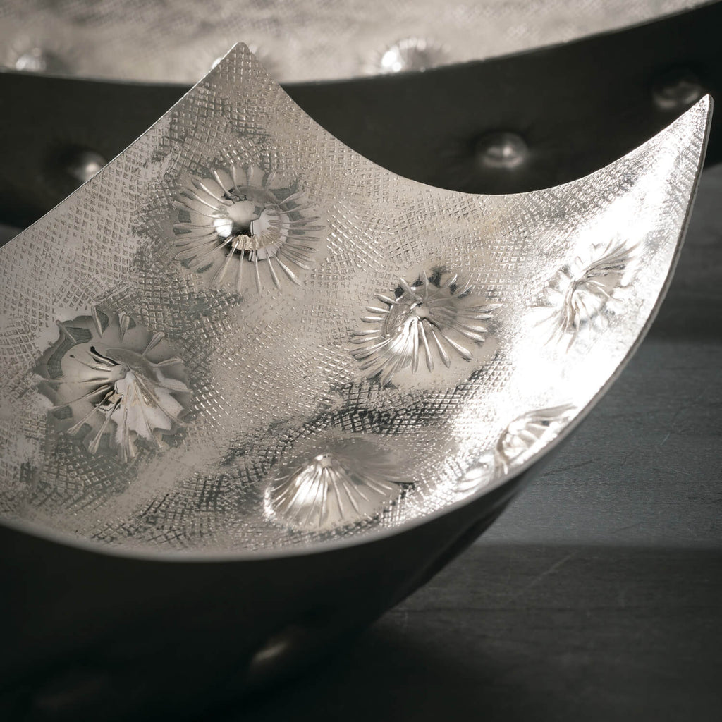 Nickel Plated Long Bowl Set 2 