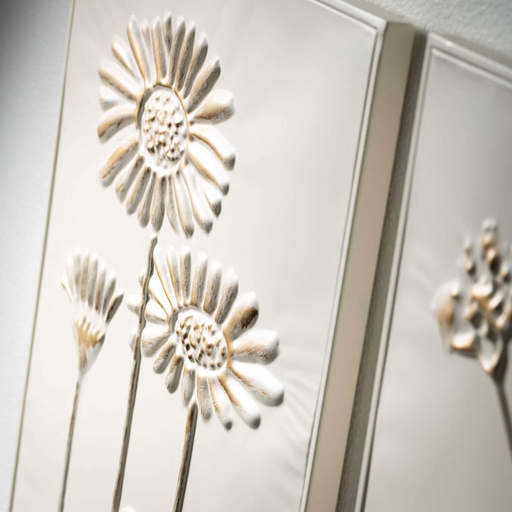 Gold-Brushed Botanical Panels 