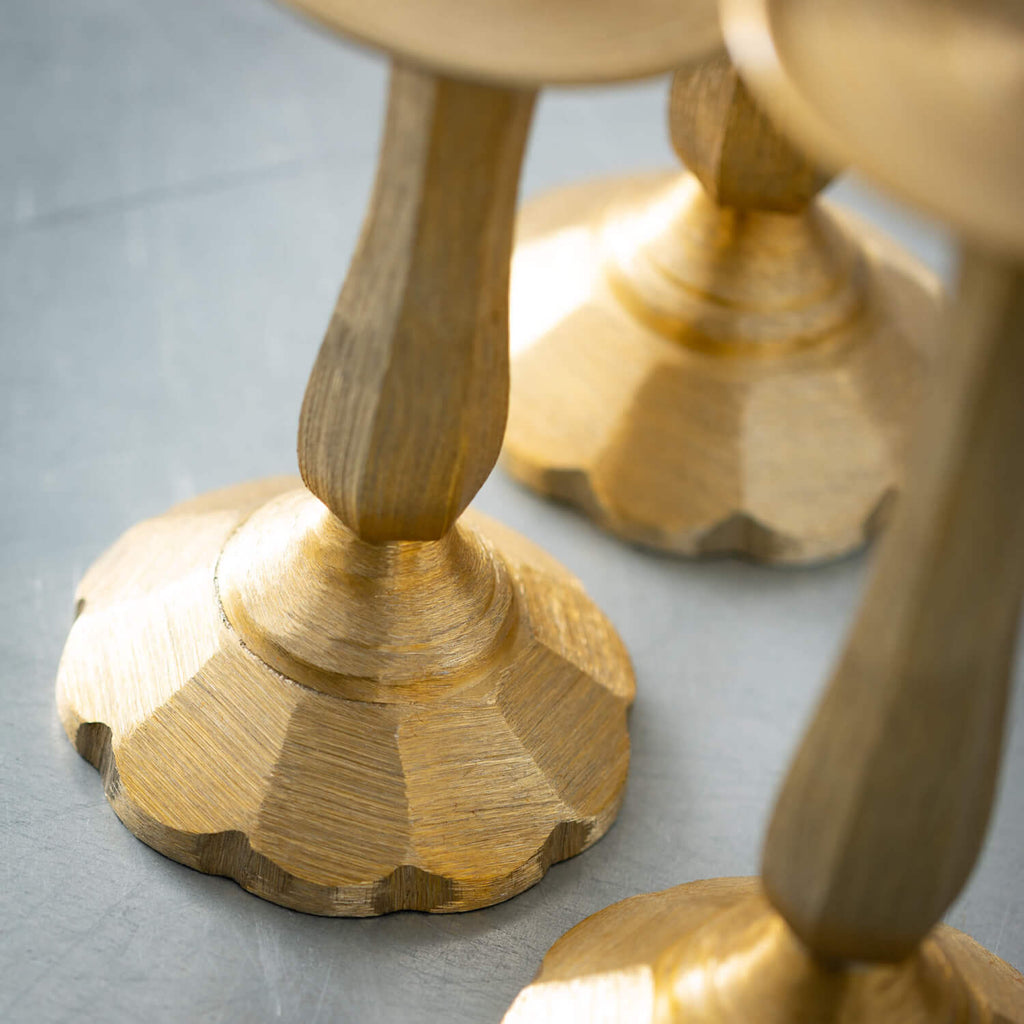 Gilded Classic Pillar Holders 