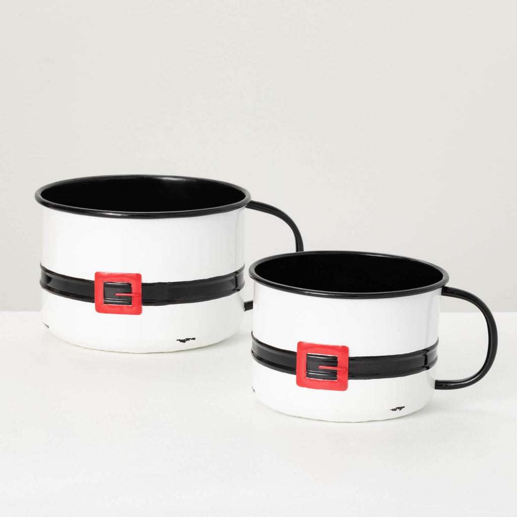 Santa Belt Pot Set Of 2       