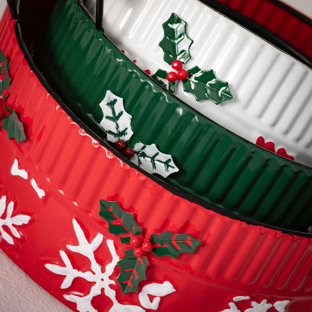 Embossed Holiday Container Set