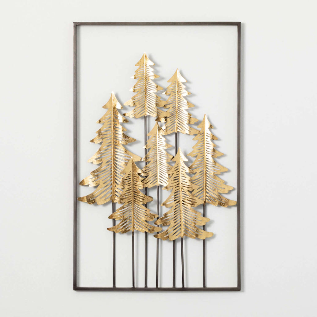 Gold Metal Tree Wall Decor    