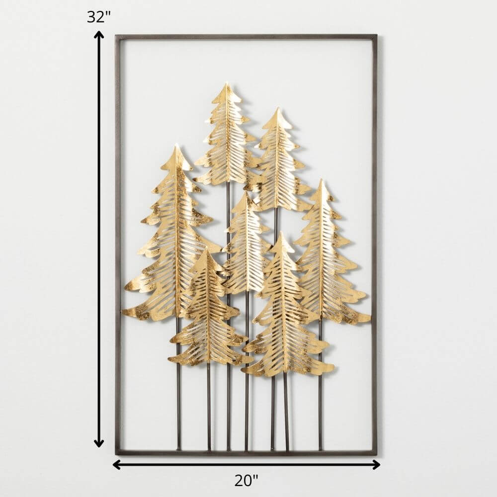 Gold Metal Tree Wall Decor    