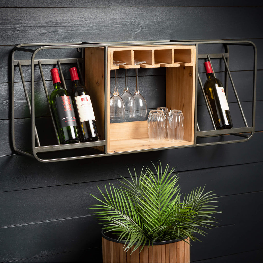 Wine Glass Wall Shelf Storage 