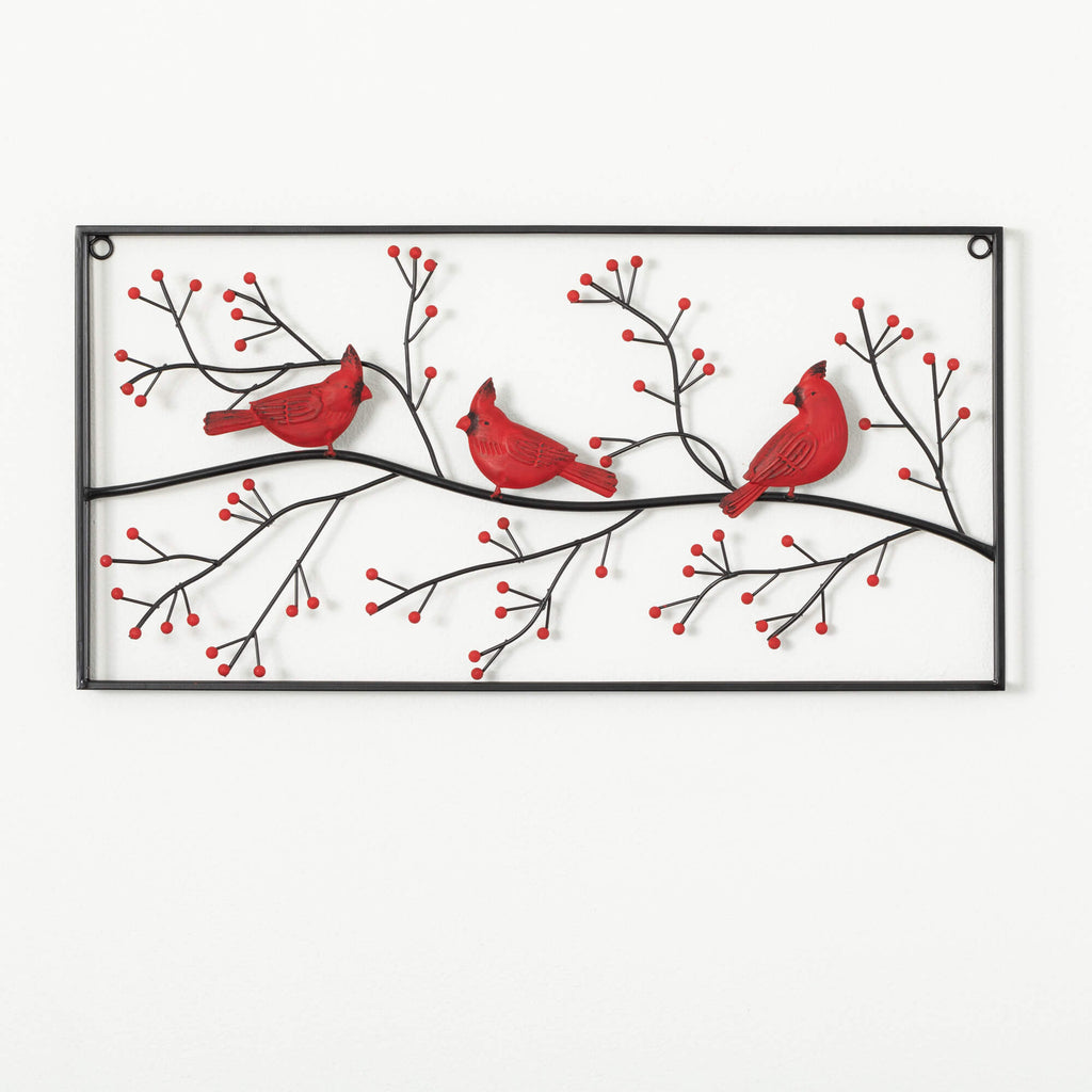 Metal Cardinal Wall Decor     