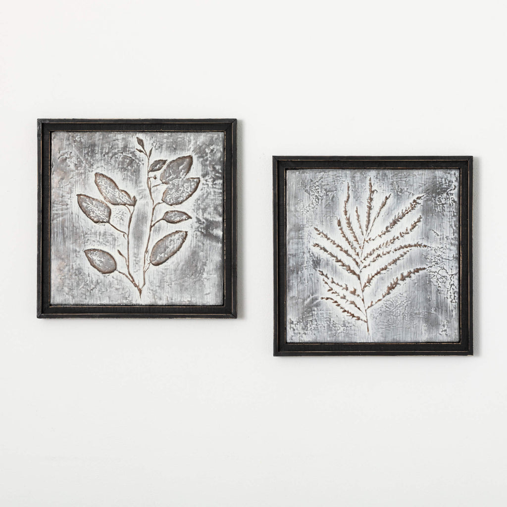 Raised Leaf Metal Wall Decor  