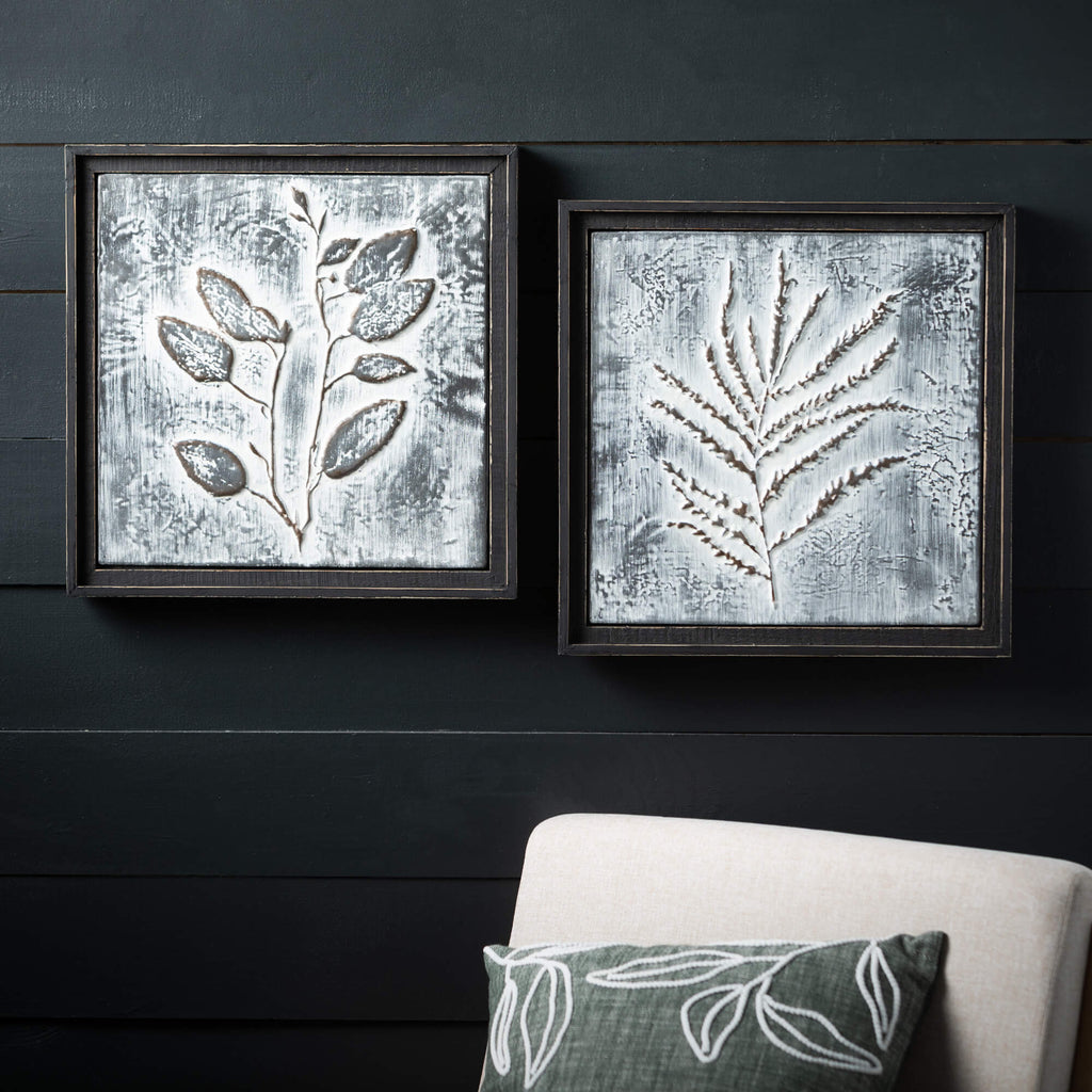 Raised Leaf Metal Wall Decor  