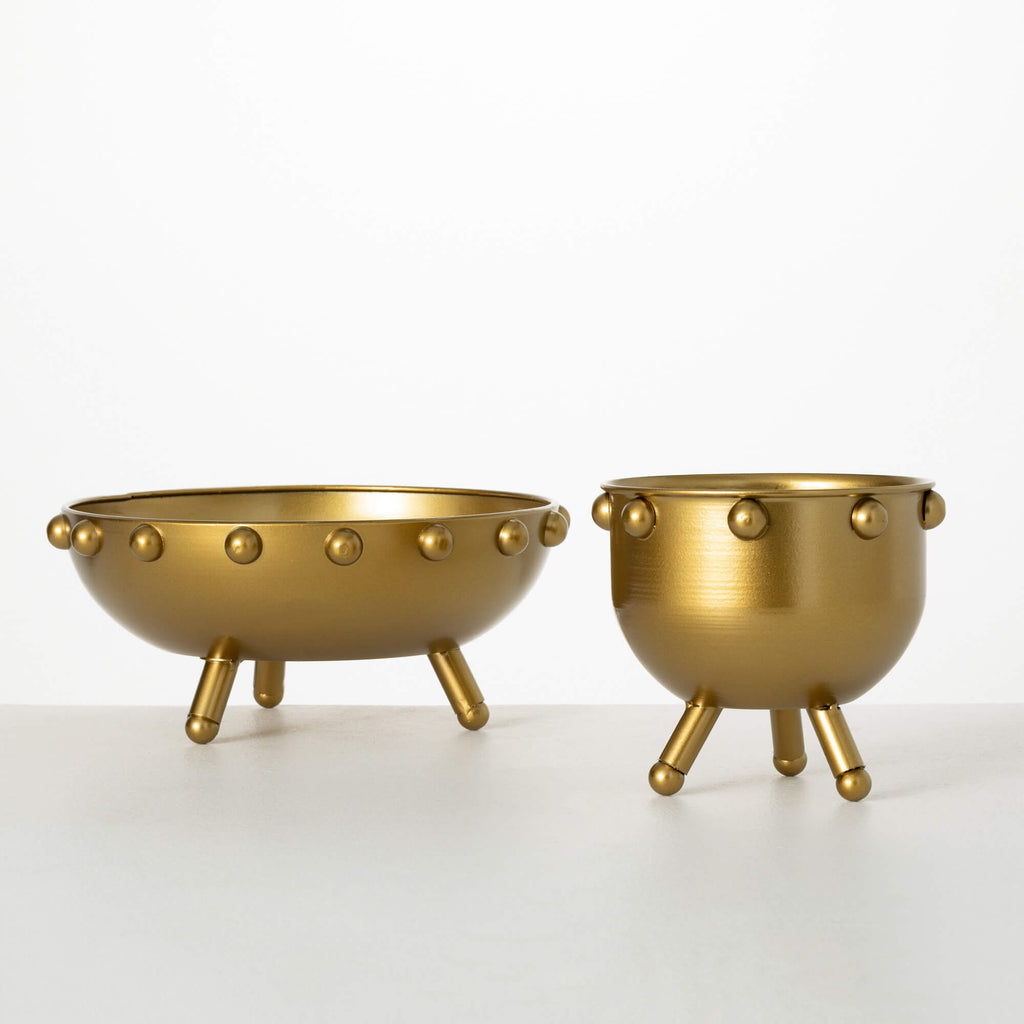 Unique Gold Metal Footed Bowls