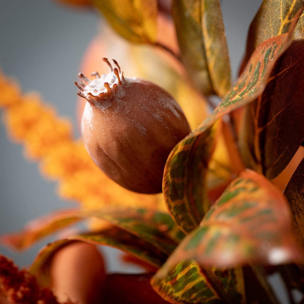 Mixed Fall Leaf & Wheat Ring  