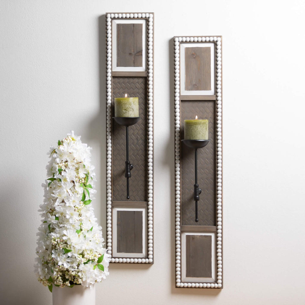 Wall Sconce Pillar Holders    