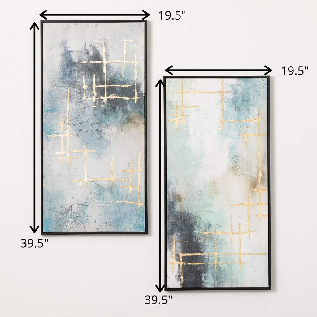 Contemporary Blue Wall Art Set