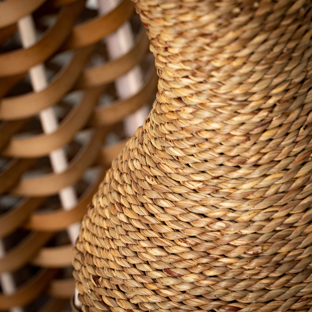 Woven Rattan Floor Vase Set   