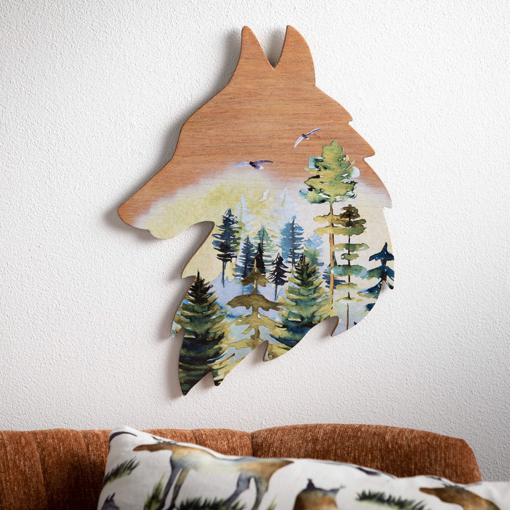 Moose & Wolf Wood Wall Decor  