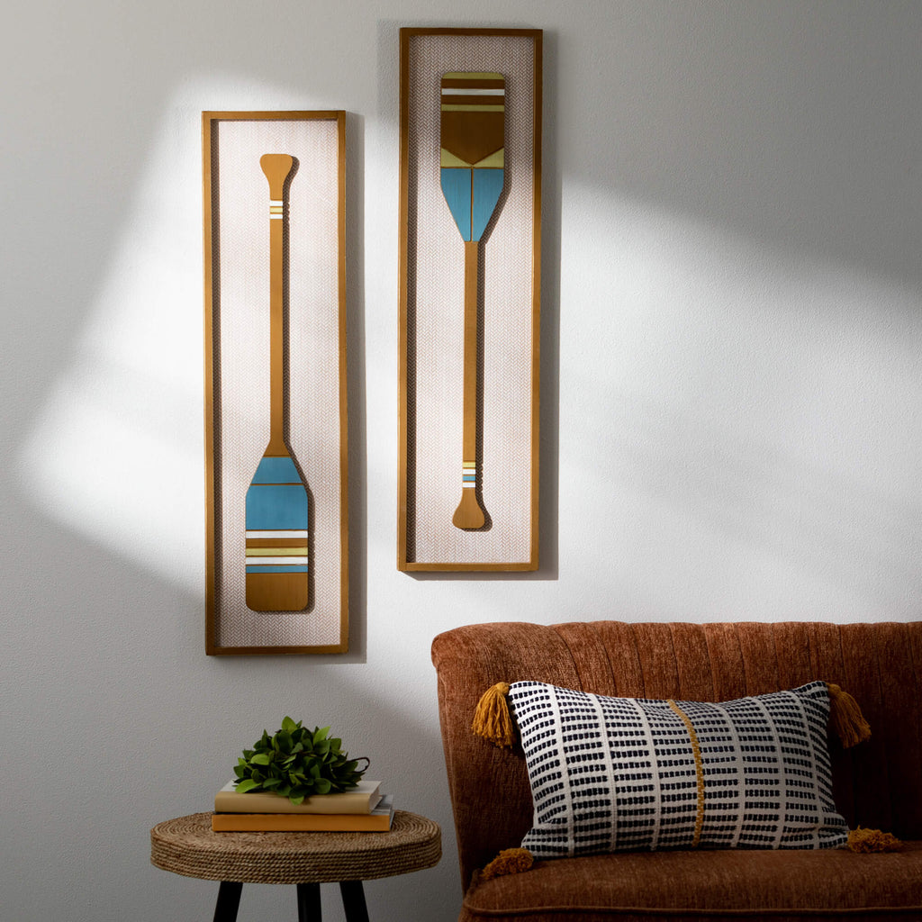 Wood Paddle Wall Decor Set 2  