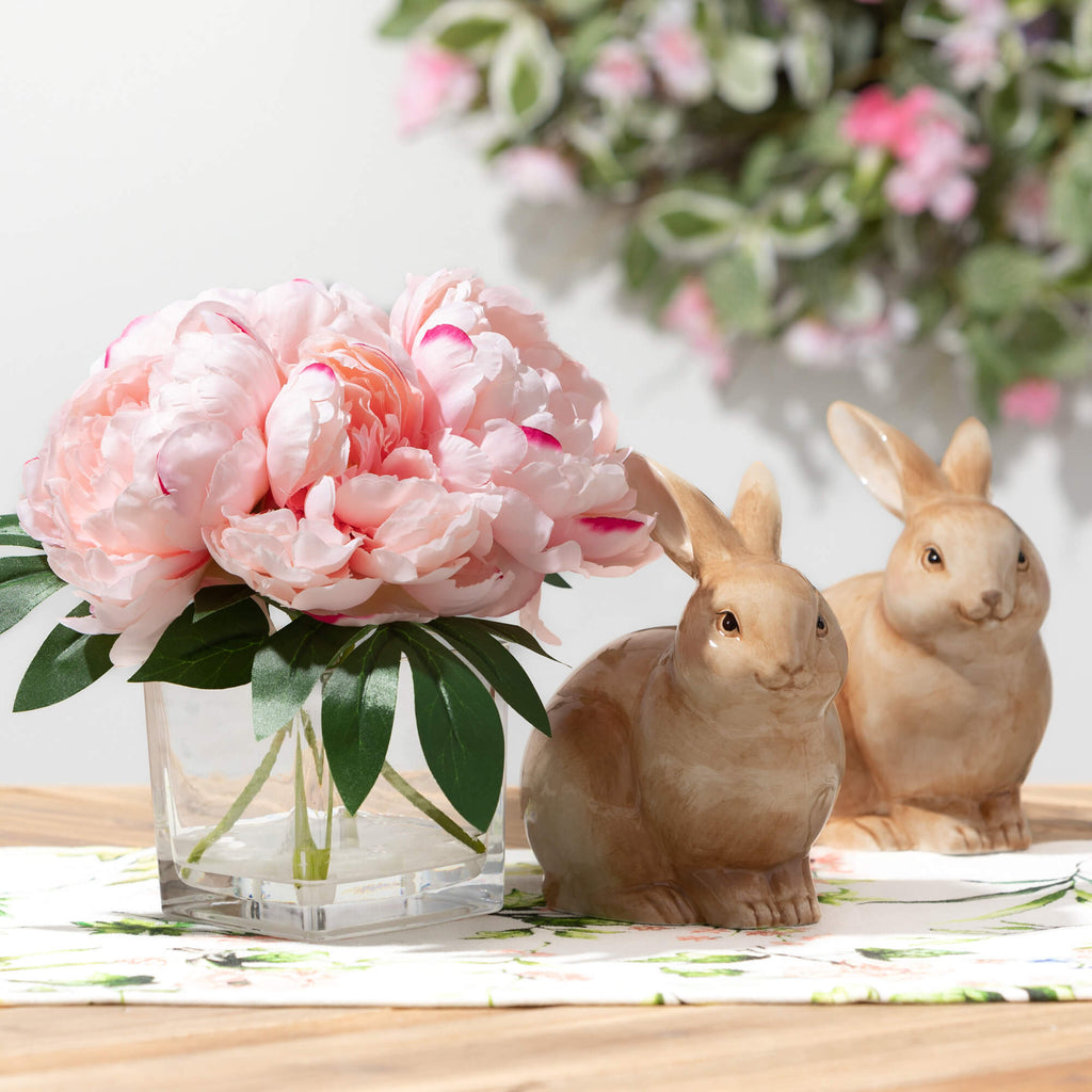 Brown Sitting Bunny Figurines 