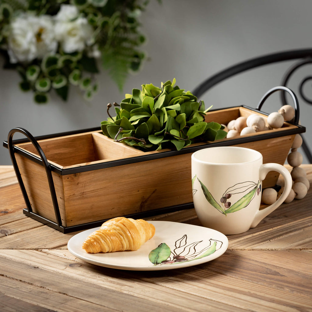 Ceramic Olive Snack Plate Set 