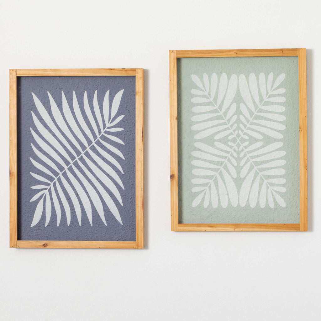 Mod Fern Print Wall Decor Set 