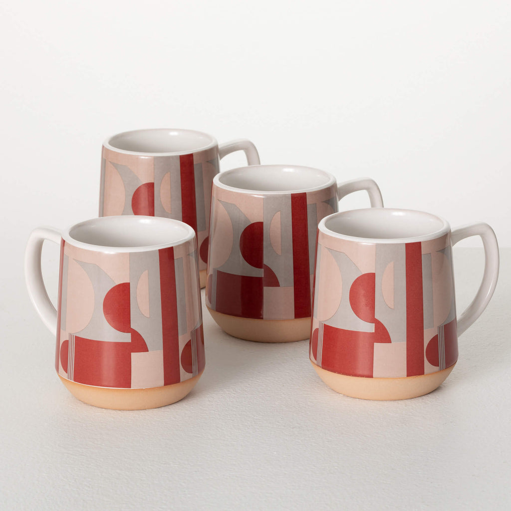 Retro Geometric Patterned Mug 