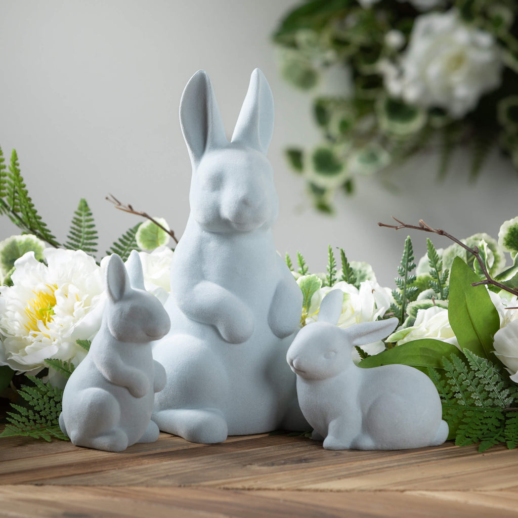 Baby Blue Bunny Figurine Set  